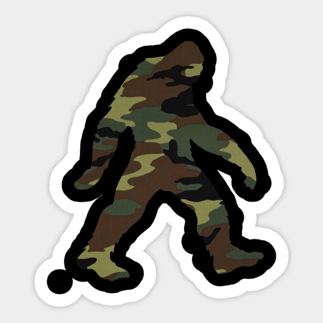 Camo Sasquatch Sticker by BenWo357